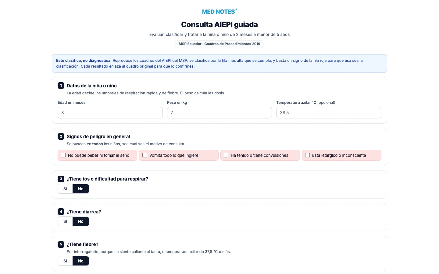 Captura de Consulta AIEPI guiada